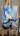 Abstract Blue Flower Textured Partial Oil Painting - WallArtt