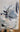 Blue Grey Abstract Textured Partial Oil Painting - WallArtt