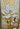 Cream White Flower with Gold 3d Heavy Textured Partial Oil Painting - WallArtt