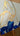 Gold n Navy II Abstract Textured Partial Oil Painting - WallArtt