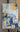 Navy Blue with Gold Abstract Textured Partial Oil Painting - WallArtt