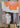 Orange with Black n White 3d Heavy Textured Partial Oil Painting - WallArtt