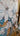 White Blue Flowers 3D Heavy Textured Partial Oil Painting - WallArtt