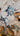 White Blue Flowers 3D Heavy Textured Partial Oil Painting - WallArtt