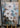 White Blue Flowers with Gold Leaves II 3d Heavy Textured Partial Oil Painting - WallArtt