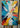 White Blue Yellow Abstract 3d Heavy Textured Partial Oil Painting - WallArtt