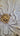 White Flower with Gold Buds Heavy Textured Partial Oil Painting - WallArtt