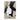 White on Black 3D Heavy Textured Partial Oil Painting - WallArtt