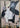 White on Black 3D Heavy Textured Partial Oil Painting - WallArtt