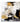 Black n Mustard Abstract Textured Partial Oil Painting