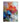 Abstract Blue Orange Flowers Textured Partial Oil Painting