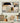 Abstract Ecru Brown Textured Partial Oil Painting