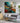 Abstract Orange Blue Perspective Textured Partial Oil Painting