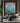 Abstract Blue Shell with Gold Foil Textured Partial Oil Painting