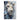 Abstract Blue Lion 3D Heavy Textured Partial Oil Painting - Wall Art - WallArtt
