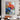 Abstract Blue Orange Flowers Textured Partial Oil Painting - WallArtt