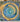 Abstract Blue Shell with Gold Foil Textured Partial Oil Painting - WallArtt