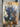 Abstract Deep Blue Textured Partial Oil Painting - WallArtt