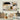 Abstract Ecru Brown Textured Partial Oil Painting - WallArtt