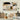 Abstract Ecru Brown Textured Partial Oil Painting - WallArtt