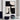 Abstract Off White Black Textured Partial Oil Painting - WallArtt