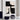 Abstract Off White Black Textured Partial Oil Painting - WallArtt