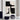 Abstract Off White Black Textured Partial Oil Painting - WallArtt