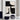 Abstract Off White Black Textured Partial Oil Painting - WallArtt