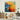 Abstract Orange Blue Splash 3D Heavy Textured Partial Oil Painting - WallArtt