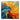 Abstract Orange Blue Splash 3D Heavy Textured Partial Oil Painting - WallArtt