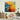 Abstract Orange Blue Splash 3D Heavy Textured Partial Oil Painting - WallArtt