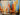 Abstract Orange Buildings 3D Heavy Textured Partial Oil Painting - WallArtt