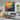 Abstract Orange n Navy 3D Heavy Textured Partial oil Painting - WallArtt