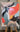 Abstract Orange Petrol Blue 3d Heavy Textured Partial Oil Painting - WallArtt