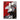 Abstract Red n White Textured Partial Oil Painting - WallArtt