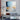 Baby Blue & White Abstract Textured Partial Oil Painting - WallArtt