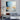 Baby Blue & White Abstract Textured Partial Oil Painting - WallArtt