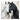 Black n White Horses 3D Heavy Textured Partial Oil Painting - Wall Art - WallArtt