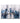 Blue City Textured Partial Oil Painting - WallArtt