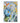 Blue Flower with Yellow Leaves 3d Heavy Textured Partial Oil Painting - WallArtt