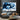 Blue Navy Abstract Textured Partial Oil Painting - WallArtt