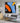 Blue Orange 3D Heavy Textured Partial Oil Painting - WallArtt