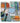 Blue & Orange Abstract Textured Partial Oil Painting - WallArtt