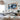 Blue White Abstract Textured Partial Oil Painting - WallArtt