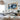 Blue White Abstract Textured Partial Oil Painting - WallArtt