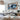 Blue White Abstract Textured Partial Oil Painting - WallArtt