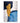Blue with Gold Foil V Textured Partial Oil Painting - WallArtt