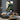 Dark Green Abstract with Gold Foil Textured Partial Oil Painting - WallArtt