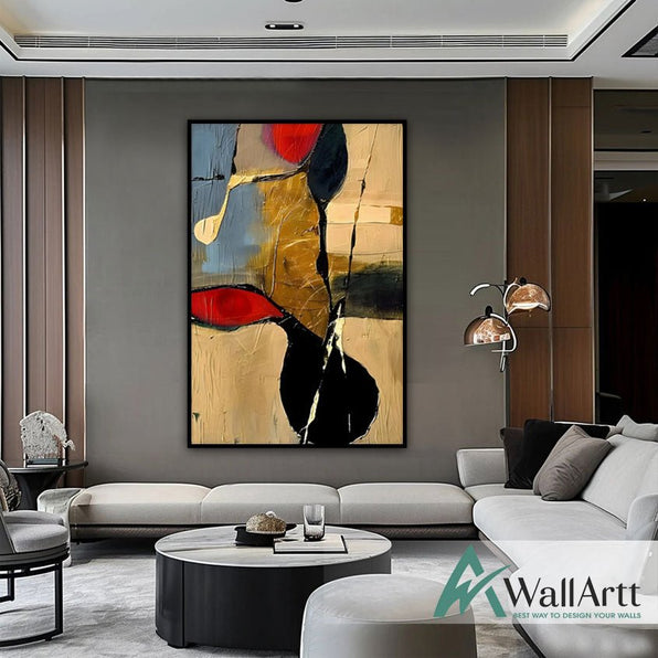 Subtle Textured Partial Abstract Art | Modern Wall Decor – WallArtt