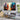 Orange Blue Skyscrapers II Textured Partial Oil Painting - WallArtt